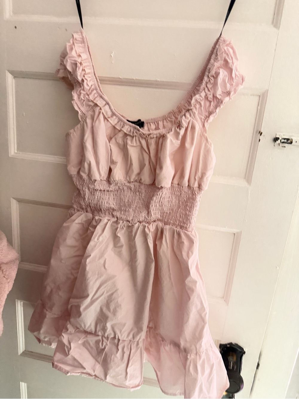 Forever 21 Light Pink Ruffle Smocked Sundress for woman